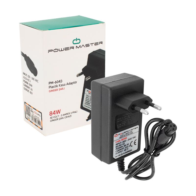 42V 2A POWERMASTER 3 PINLI GINGER ŞARJ CİHAZI 84W - Adaptor