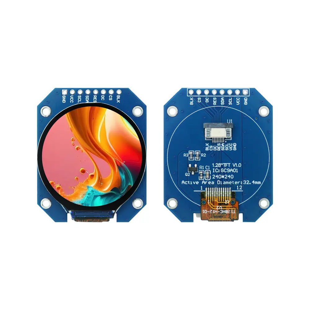 TFT Ekran 1.2 İnç Kare RGB - LCD and Display