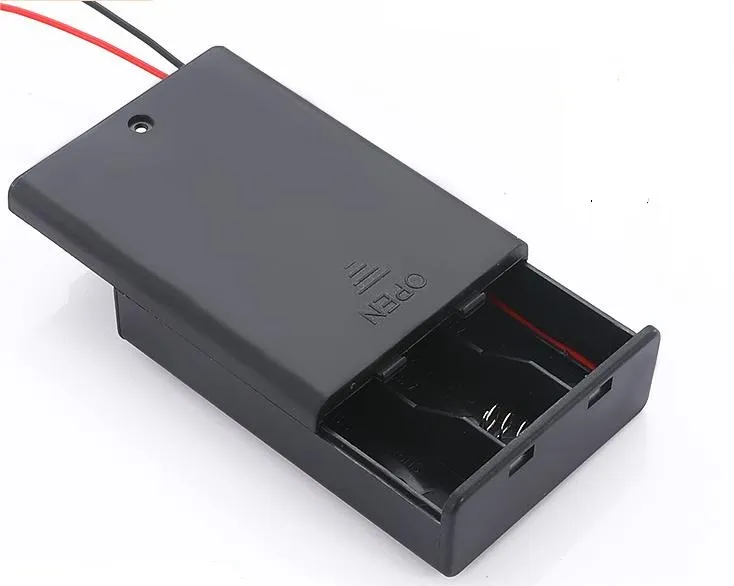 3AA Pil Tutucu Kapaklı ve Anahtarlı - Power