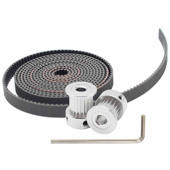 GT2 Zamanlama Kayışı (5mt) 6mm Kayış+GT2 20 Dişli Kasnak (5mm) - 3D Printer and CNC