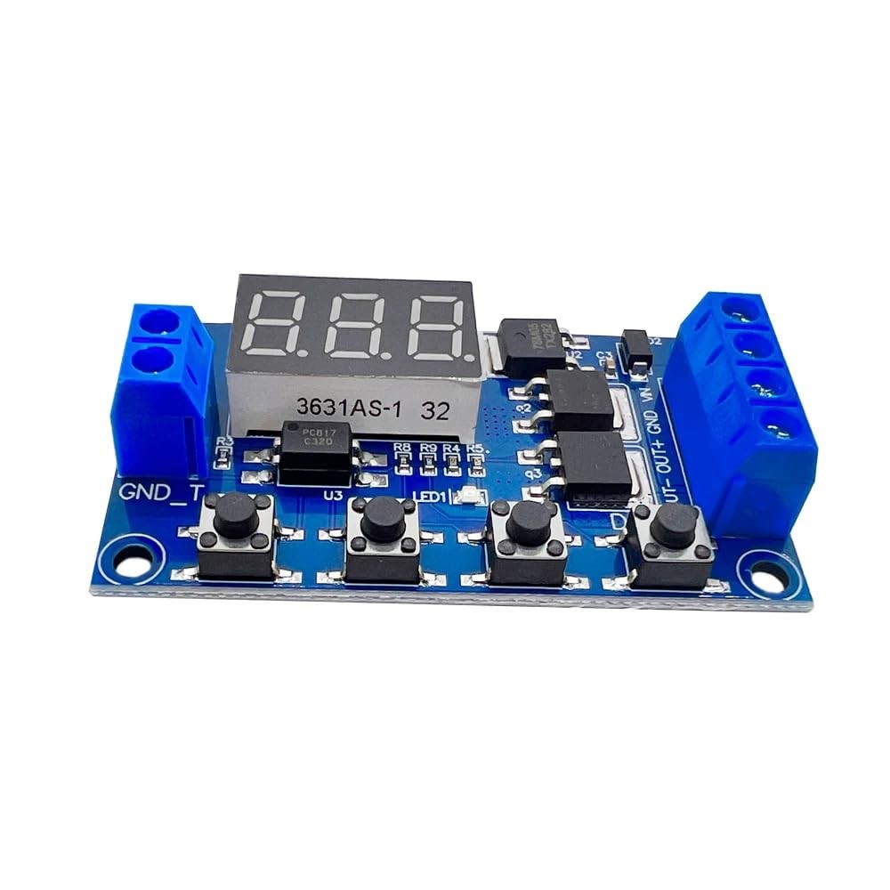 DC 12V 24V Çift MOS LED Dijital Zamanlayıcı Röle Modülü - Sensors & Modules