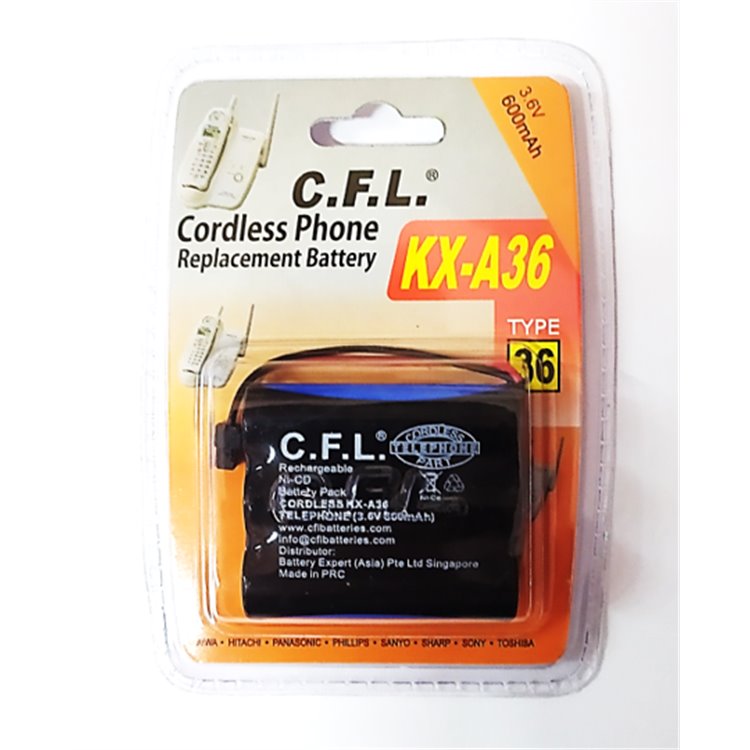 KX-A36 C.F.L Cordless Phone Battery - Battery