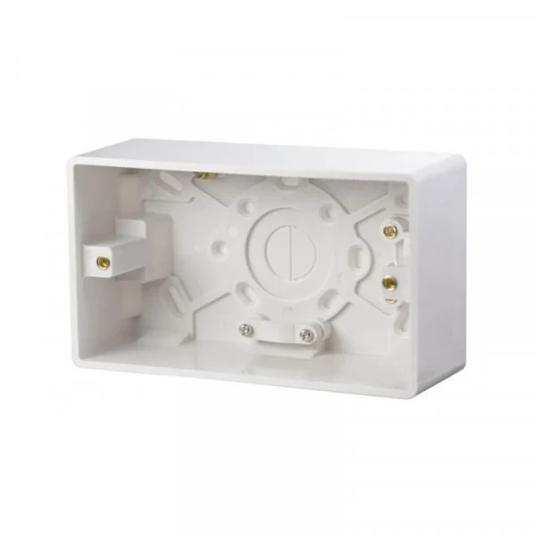 2 Gang 47MM Pattress Box - Socket Box