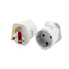2 x UK Plug Adaptor Schuko Type G Model - Adaptor