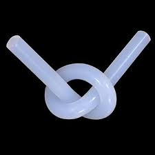 White Round Solid Silicone Cord Rubber - Silicone