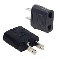 BLACK AMERICAN PLUG REVERSE CONVERTER - ADAPTER
