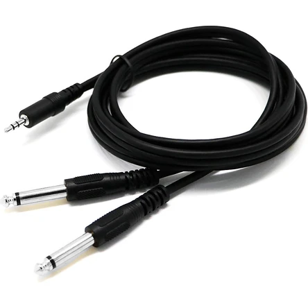 3 meters 3.5 mm Stereo Male -2x6.3 mm Mono Male Audıo Cable - Electronics
