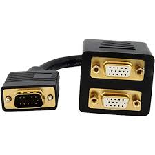 VGA 1 Male to 2 Female Splitter Cable - Electronics