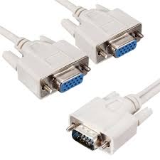 VGA 1 Erkek To 2 Dışı Splıtter Kablosu - Cable