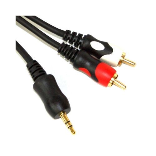 5 Metre 2 RCA - 3,5 mm Stereo Kablo - Cable