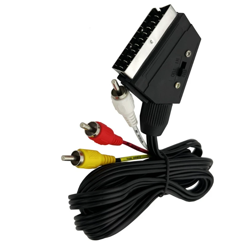 Scart Adaptor To 3 RCA Cable - Electronics