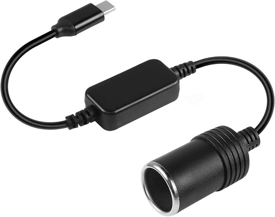 Type-C 5 Volt to 12 Volt Lighter Plug Converter - Electronics