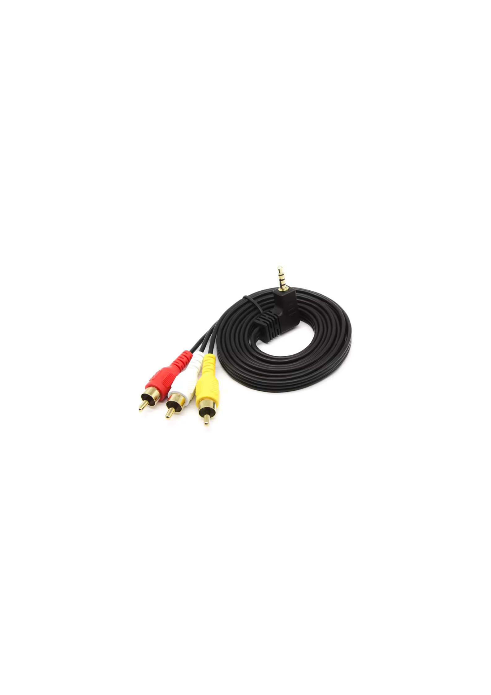 Uydu Alıcısı AV Kablosu 3.5mm Stereo Erkek - 3RCA Silikon 1.2 Metre Kablo - Cable