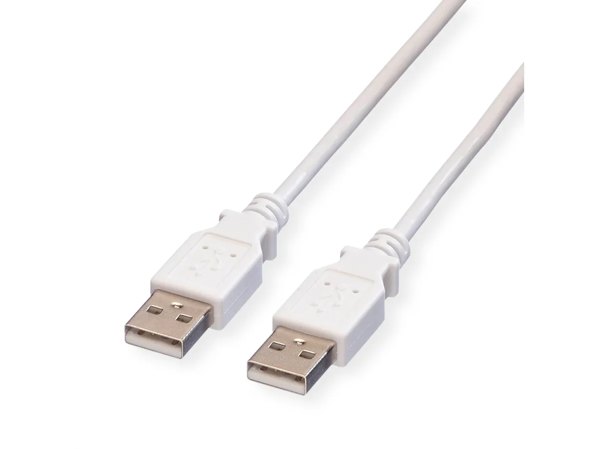VALUE USB 2.0 Kablosu, A - A, Erkek/Erkek, beyaz, 0,8 m - CABLE