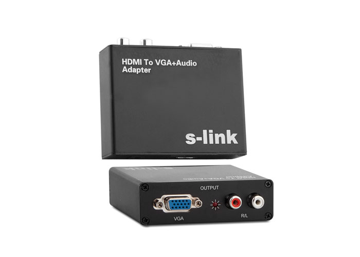 S-lınk VGA + Audio to HDMI Converter - Electronics