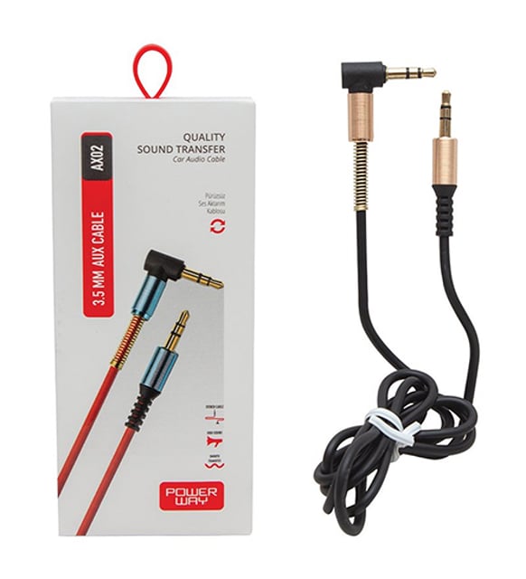 3.5mm POWER WAY AUX CABLE AX02 SOUND TRNASFER Car Audio Cable - Electronics