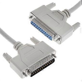 1.5m parallel DB25 male printer cable for connecting a computer with DB25 male interface to the printer - Electronics
