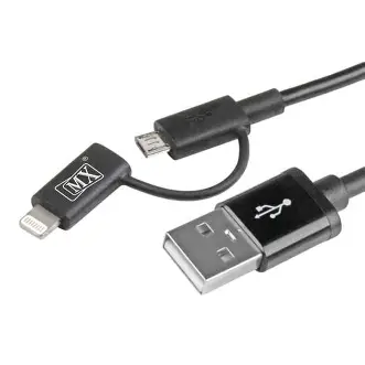 USB ERKEK - LIGHTNING 8PIN + MİKRO USB KABLOSU - USB CABLE