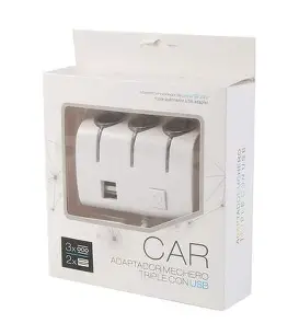 Araç için Üçlü CON USB Adaptörü - Adaptor