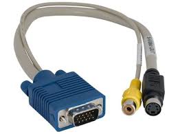 VGA To S-Video ve 1 Dişi RCA Kablosu - Cable