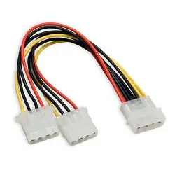 IDE 4-PIN 1 - 2 Güç Uzatma Kablosu 10cm Sabit Disk Sürücüsü Güç Dağıtıcı Kablosu SSD HDD 5V 12V için - POWER Splitter cable