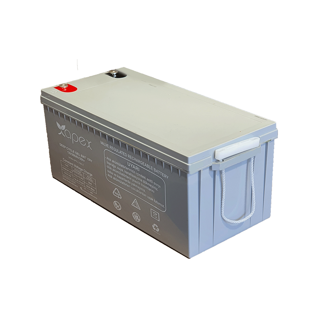 12V 200Ah Jel Akü Apex - Solar