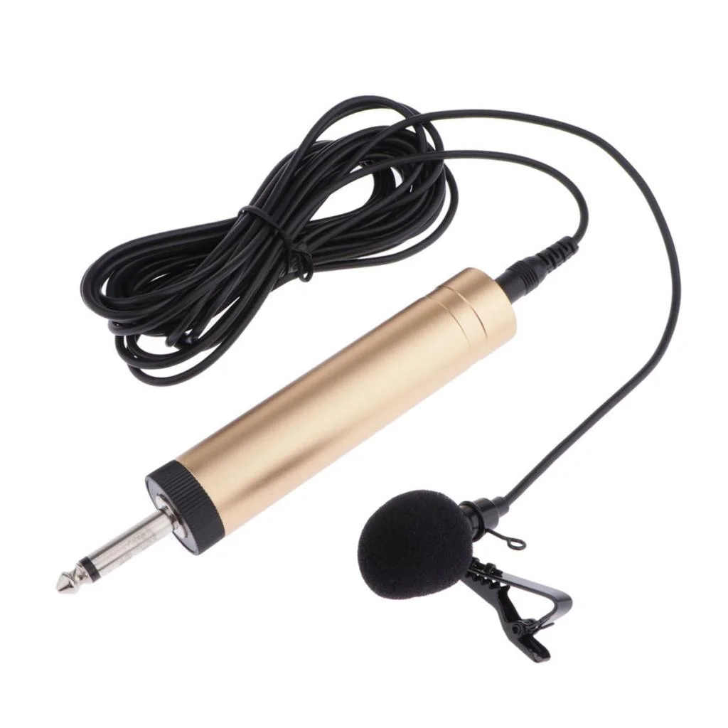 YAKA MİKROFONU KALİTELİ GOLD KALEM PIL - Sound