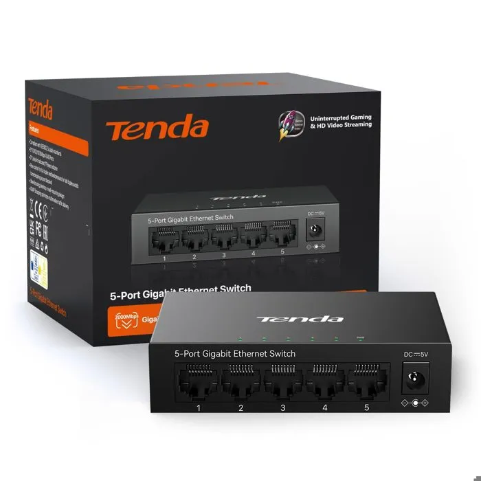 5-Port Gigabit Ethernet Switch - TV Remote